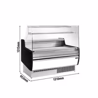 Serve Over Counter - 1310mm - with 2 doors - 1 shelf - white front panel - capacity 144 litres