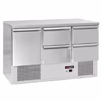 Rashladni pult ECO - 1368x700 mm - 368 l - Boja Crna - s 1 vrata - s 4 ladica - Statičko hlađenje