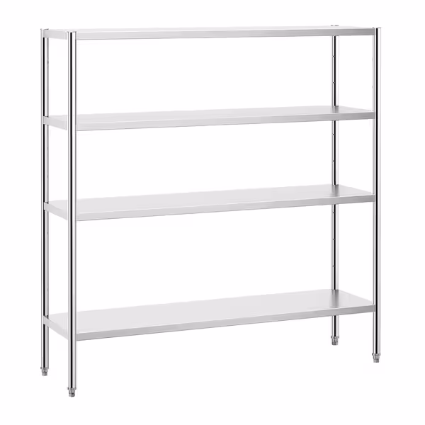 رفوف ستانلس ستيل PREMIUM - 1800x500mm - عمق: 500 mm - 4 رفوف (قابلة للتعديل) - الحمولة: 320 kg