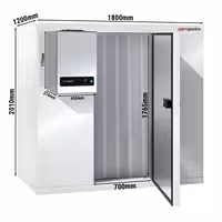 Zamrzivačka komora - 1800x1200 mm - 2,65 m³ - uklj. zamrzivački agregat i PVC lamele - -20/-10 °C