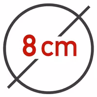Preša za hamburgere - 15 veličina - plastika - mala - Ø 80 mm - crvena - 15 rupa - 85 g