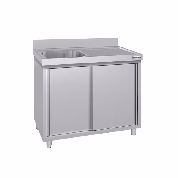 Sudoper s ormarićem ECO - inox - 1200 x 600 mm - s 1 koritom - korito lijevo