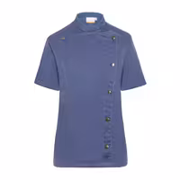 KARLOWSKY | Ġakketta ta' stil denim għal chef għal nisa b'idejn qosra – Blu Vintage – Daqs: 34
