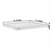 Poklopac za spremnik za hranu - polikarbonat - prozirna - 290x290x14 mm - bruchsicher, robustno, otporno na kiseline - kompatibilno s SBGP11, SBGP17 & SBGP20 - do 20,8 litara