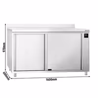 Szafa grzewcza PREMIUM – 1600 x 600 mm – cyfrowa – z rantem i drzwiami przesuwnymi