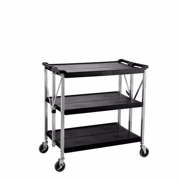 Carrello di servizio - pieghevole - 880x500mm - con 3 ripiani