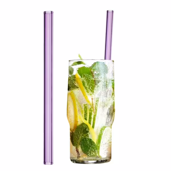 (50 adet) Cam Pipet - 200mm - ø 8mm - düz - Rosa - dahil 1 Naylon Temizlik Fırçası