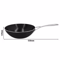 DEMEYERE | Wok ALU PRO 5 – aluminium – Ø 300 mm – z płaskim dnem