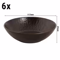 (6 adet) Tatlı / Salata Kasesi - Steinzeug - Rust - yuvarlak - Ø170mm - Kahverengi