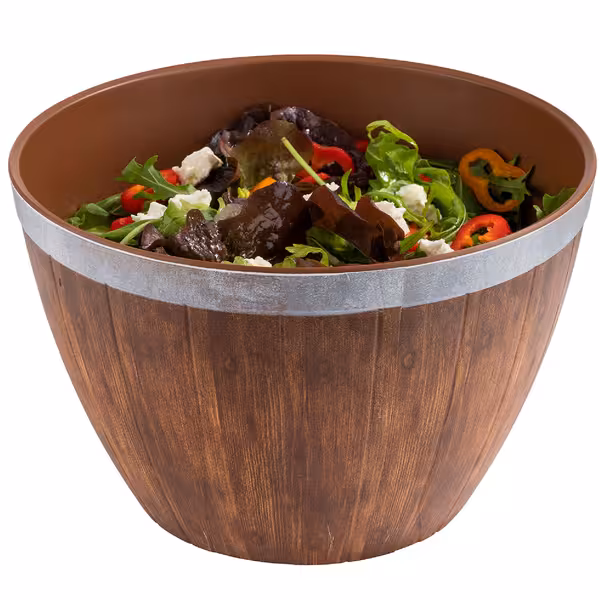 (6 adet) Kase - Melamin - 4,5L - köşeli - 250x250mm - Derinlik:160mm - Kahverengi