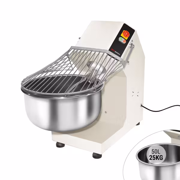 Spiralna miješalica za tijesto - 50 l / 30 kg - 1 brzina - s fiksnom posudom - 400 V