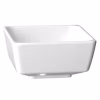 (6 adet) Tatlı / Salata Kasesi - Melamin - FLOAT - 0,5L - köşeli - 125x125mm - Derinlik:60mm - Beyaz