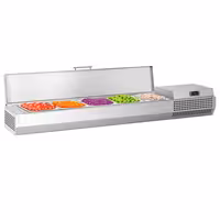 Aukstuma galda vitrīna PREMIUM PLUS - 1493x413 mm - 5 x GN 1/3