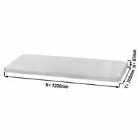 Donja polica - inox - 1200x700x87 mm - kompatibilno sa radnim stolom ATK127 i ATK127A