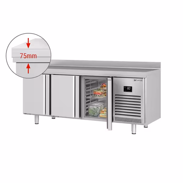 Rashladni pult PREMIUM PLUS - 1960x600 mm - 385 l - Ventilirano hlađenje - s 3 vrata - Podignuti rub