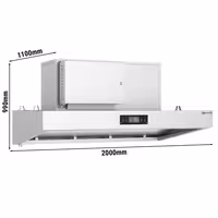 Hibridna napa – 2000 mm – 90 % učinkovitost pročišćavanja ispuštanog zraka – s Smart Touch – LED