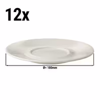 (12 adet) LUX Maastricht - Fincan Tabağı - Ø180mm - Elfenbein