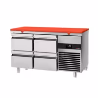 Külmvitriin PREMIUM - 1400x700 mm - 281 l - ventileeritud jahutus - Värv punane