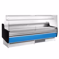 Serve Over Counter - 2560x953mm - with 4 doors - front panel light blue - capacity 282 litres