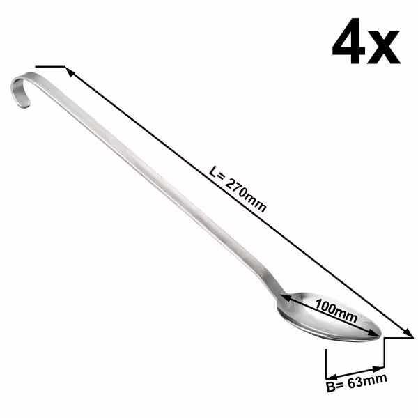 (4 buc) Polonic de servire - Ø 63 mm - Lungime: 270 mm - oțel inoxidabil
