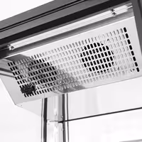 Witryna mroźnicza panoramiczna – 650 mm – 340 L – z 5 półkami – czarna