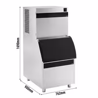Commercial Ice Machine - Cube - 230 kg/ /24 h incl. storage container