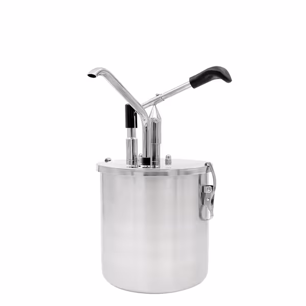 Dozator sosuri - oțel inoxidabil - 4 litri - dozare 25–40 g - 188x240x335 mm - cu Recipient