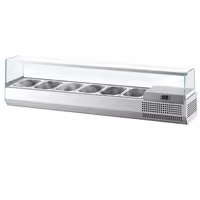 Countertop Prep Well / Refrigerated Topping Unit PREMIUM PLUS - 1733x413mm - 6x GN 1/3