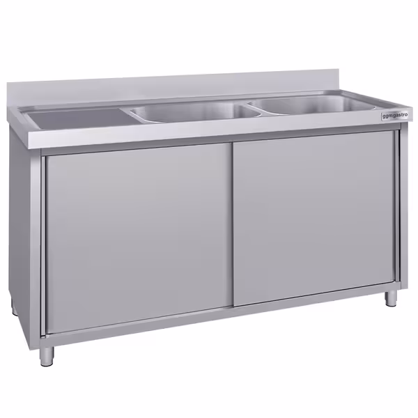 Sudoper s ormarićem ECO - inox - 2000 x 600 mm