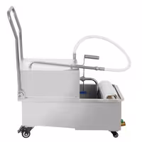 Filtar za friteznо ulje s ispusnim ventilom - 510x850x965 mm | 550 W | 220–240 V | 50 Hz | kapacitet filtracije do 48 l/min - nehrđajući čelik | s kotačima - uključuje 5 filtera