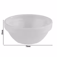 (12 adet) Ramekin (Sos Kasesi) - FRIENDLY - PET - 50ml - yuvarlak - Ø75mm - Beyaz