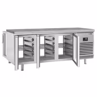 Pekarski rashladni pult PREMIUM PLUS - 2185x800 mm - 610 l - Ventilirano hlađenje - Dvostruko ostakljenje - s prolazom - s 6 staklena vrata - granitna radna ploča