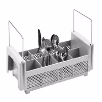 CAMBRO | CAMRACK® – Bestickkorg 1/2 – 8 fack – 500x500 mm – Grå