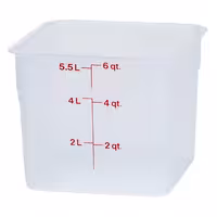 (6 komada) CAMBRO | CAMSQUARES® - Posude - 5,7 litara - Prozirne