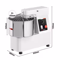 Commercial Spiral Dough Mixer - 42L / 38kg - Fixed Head & Bowl - with Timer - 400V 3‑Phase - For Bread Dough