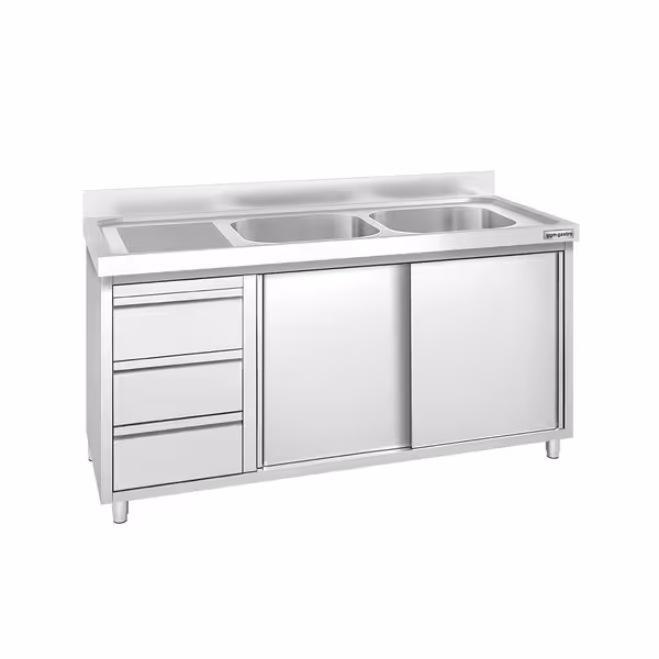 PREMIUM umivaonik – 1400 x 600 mm – s 3 ladice i 2 sudona na desnoj strani