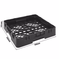 CAMBRO | CAMRACK® - Osnovna košara za pranje posuđa 1/1 - 500x500 mm - Crna boja