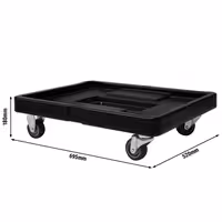Termo kutija - prednje punjenje - GN 1/1 - 340x535x530 mm - za 12x GN 1/1 - uklj. transportna kolica