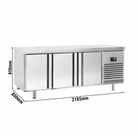 Pekarski zamrzni pult PREMIUM PLUS - 2185x800 mm - 635 l - Ventilirano hlađenje - s 3 vrata