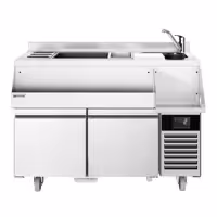 Stół chłodniczy barowy do koktajli i napojów – 1200 mm – 150 L – z 2 szufladami i gniazdem 230 V