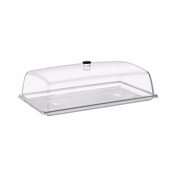 Tray with Dome Cover - DOME - GN 1/2 - Polycarbonate - 325x265mm - Height: 170mm - incl. GN 1/2 tray - with stackable design