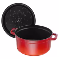 STAUB | Cocotte Round Enamelled Cast Iron Casserole Dish – Ø 180 mm – Cherry Red