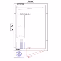 وحدة رفوف ألمنيوم - بداية - 1070x1195mm - على شكل حرف L - عمق: 360 mm - 4 رفوف - الحمولة: 600 kg
