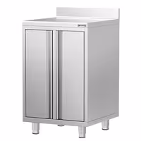 Radni ormarić – za aparat za kavu – 600 x 600 mm – s 2 krilna vrata i nadvratnikom
