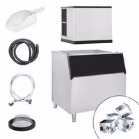 Commercial Ice Machine - Cube - 403 kg/24 h - incl. ice storage container