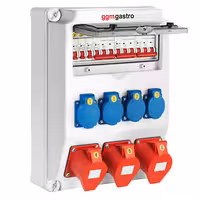 Razvodna kutija - 4x šuko 230 V, 2x CEE 16 A/400 V (5P) & 1x CEE 32 A/400 V (5P) utičnice