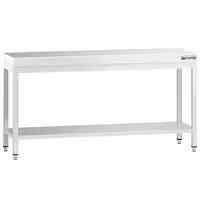 Rozsdamentes acél munkaasztal PREMIUM - 2000x700 mm - alsó polccal