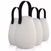 (4 pcs) LED Table Lamp - NIELS MINI - Rechargeable - Cordless - 3-step dimmable - Ø110mm - White - with Charging Dock