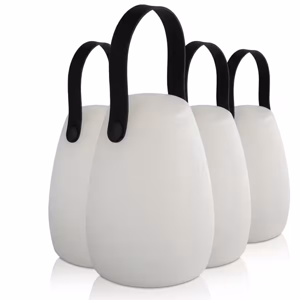 (4 adet) Şarj Edilebilir Masa Lambası - NIELS MINI - 3 kademeli kısılabilir - Ø110x160mm - Beyaz
