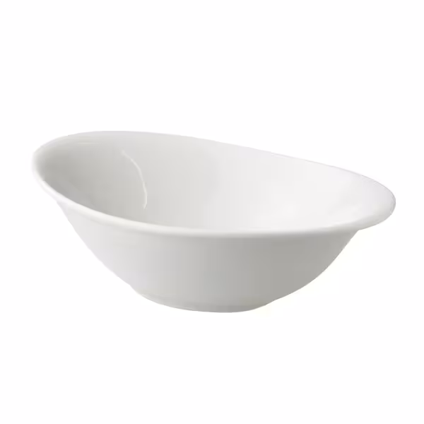 (6 adet) Tatlı / Salata Kasesi - Porselen - White Delight - 450ml - oval - 210x135mm - Beyaz